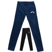 Dívčí riflové legíny s chlupem